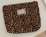 Creamy White Leopard Print Makeup and Clutch Bag
