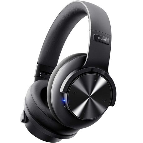 Picun B8 Bluetooth Headphones 120 Hours Headphones Wireless Bluetooth Hands-Free Calls 3EQ & Game Mode Foldable Headphones Over Ear for Travel Home Office Cellphone PC