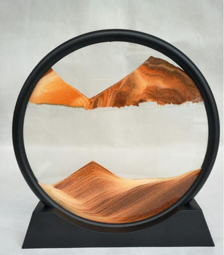 Sand Art with Round Moon Design for Home Decor