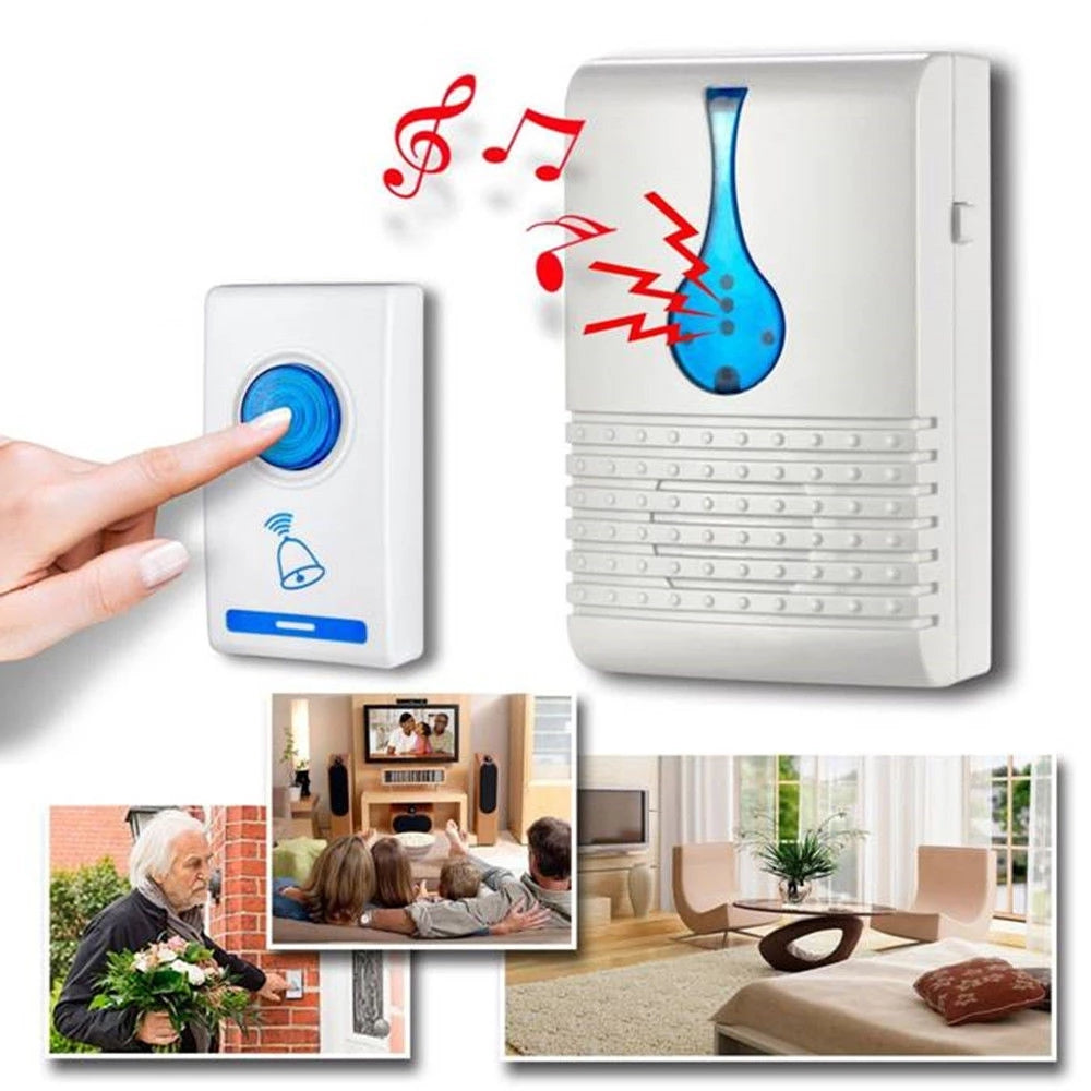 Dual Wireless Doorbell with Music for Home Use