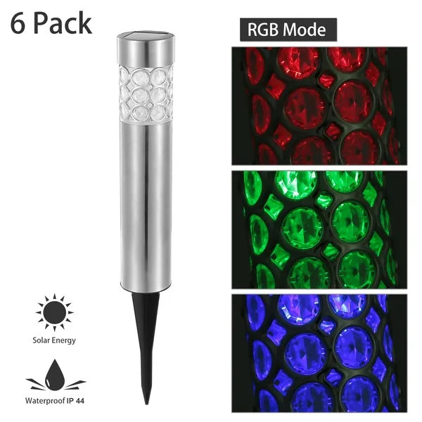 6 Pack Outdoor Solar Light IP44 Waterproof RGB Garden Lamp Landscape Lawn DEcor Light By  Kacuyelin Boutique Store