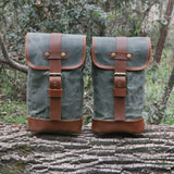 Retro Waterproof Oil Wax Canvas Camping Bag