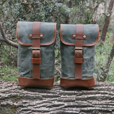 Retro Waterproof Oil Wax Canvas Camping Bag