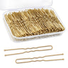 U Shaped Hair Pins AITRAI 240Pcs Blonde Hair Pins U Bobby Pins Bun Hair Pins for Women with Storage Box 2.4inch