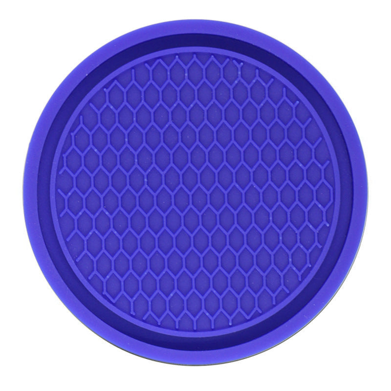 Creative Honeycomb Car Cup Holder Mat with Rhinestones