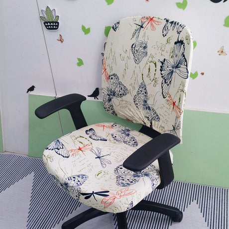 Simple Stretchable Office Chair Cover Set