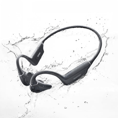 NANK Runner Diver2 Bone Conduction Headphones IP68 Swimming Headphones with MP3 Player Built-in 32G Memory Bluetooth 5.3 Open Ear Headphones with CVC6.0 Mic for Swimming Running Cycling Gym