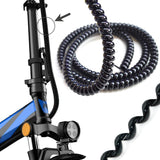 3.28ft – 1/4 inch Motorcycle TPU Wire LoomBicycles Flexible Cable Cover Scooter Cord Organizer Protector Management (Black)