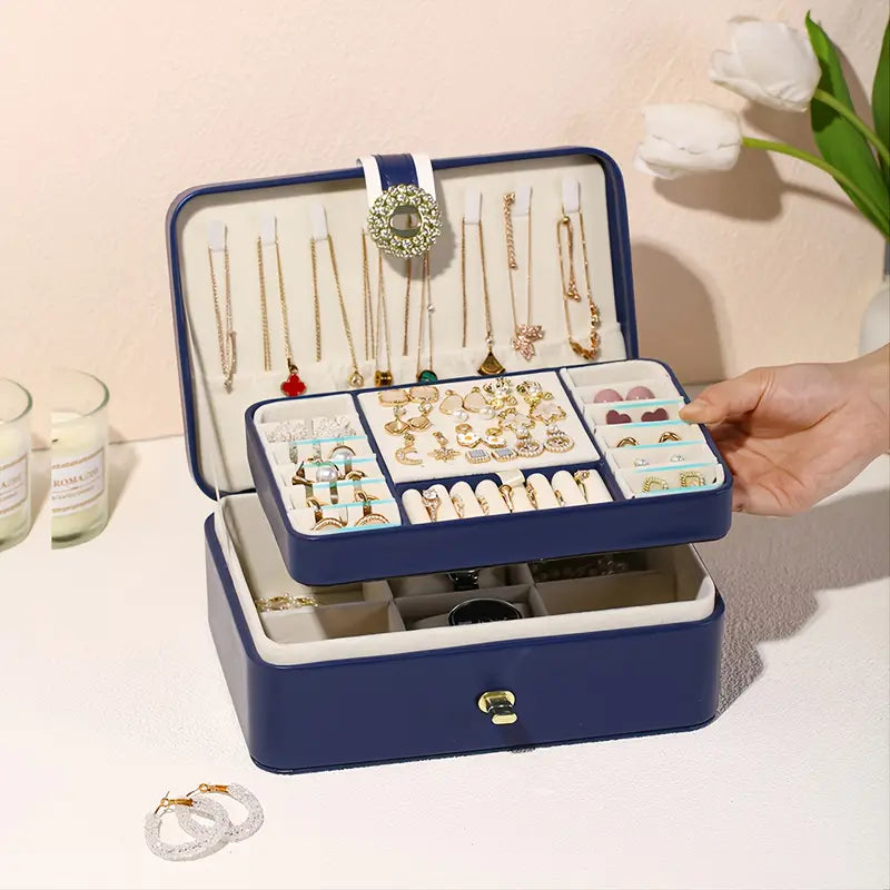 Multilayer Jewelry Organizer Case for Travel and Display