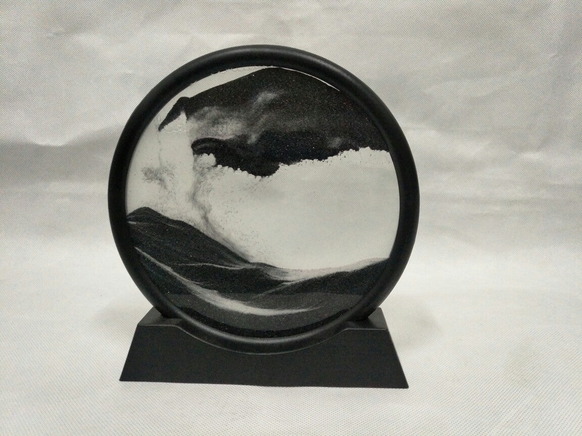 Sand Art with Round Moon Design for Home Decor
