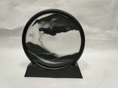 Sand Art with Round Moon Design for Home Decor