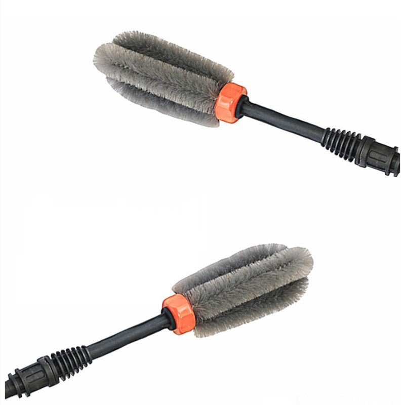 Car Wash Brush with Long Hair Steel Ring and Tire Brush