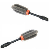 Car Wash Brush with Long Hair Steel Ring and Tire Brush