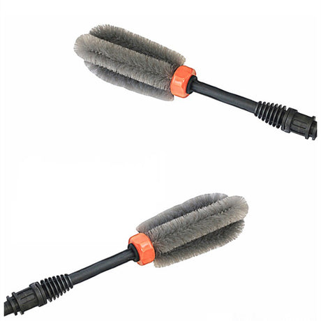 Car Wash Brush with Long Hair Steel Ring and Tire Brush