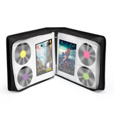 LIOVODE DVD Case 128 DVDs and 64 Booklets Capacity CD/Blu-ray Storage Binder Case with Booklet Inserts Media Organizer Holder Black Blu ray Wallet for Car (128 Capacity)