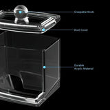 Clear Cotton Swab Holder and Bathroom Storage Container