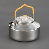 Naiveferry 1Pc Outdoor Camping Kettle 800ML Stainless Steel Teapot Portable Tea Kettle for Boiling Water Compact Lightweight Camp Coffee Pot Outdoor Hiking Cooking Equipment