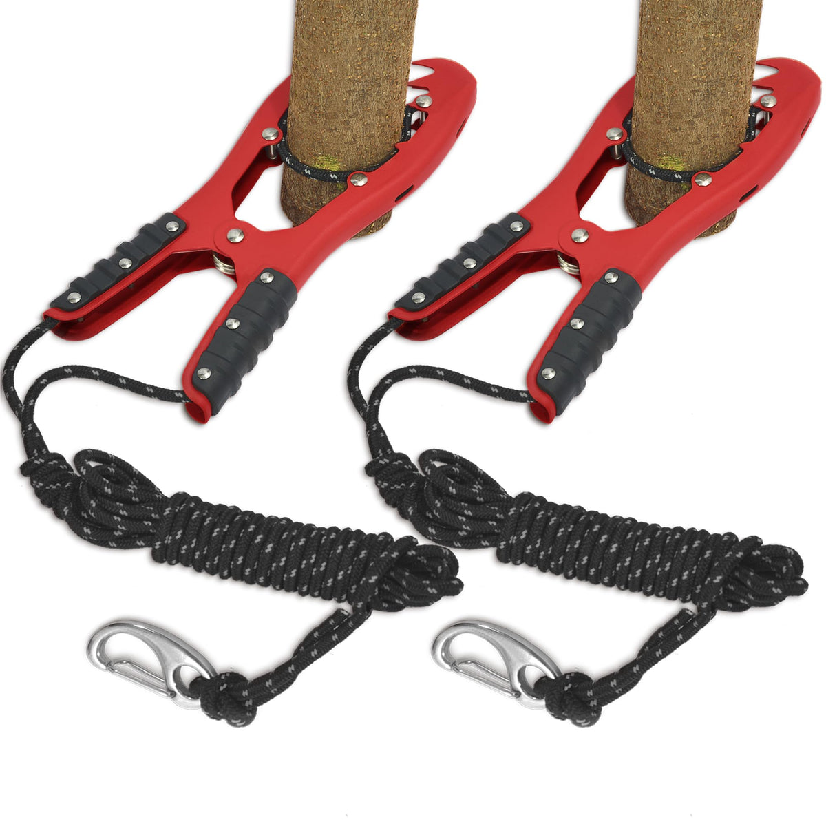 Antidious Kayak Grip Anchor Kayak Brush Gripper with 16.4ft Paracord and Snap Hook to Anchor Float Canoe Boat for Fishing Boating Camping (2PACK Red)