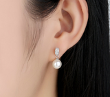 Shell Pearl Earrings, Elegant Jewelry Accessory