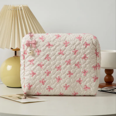 Bow Clutch Cosmetic Bag