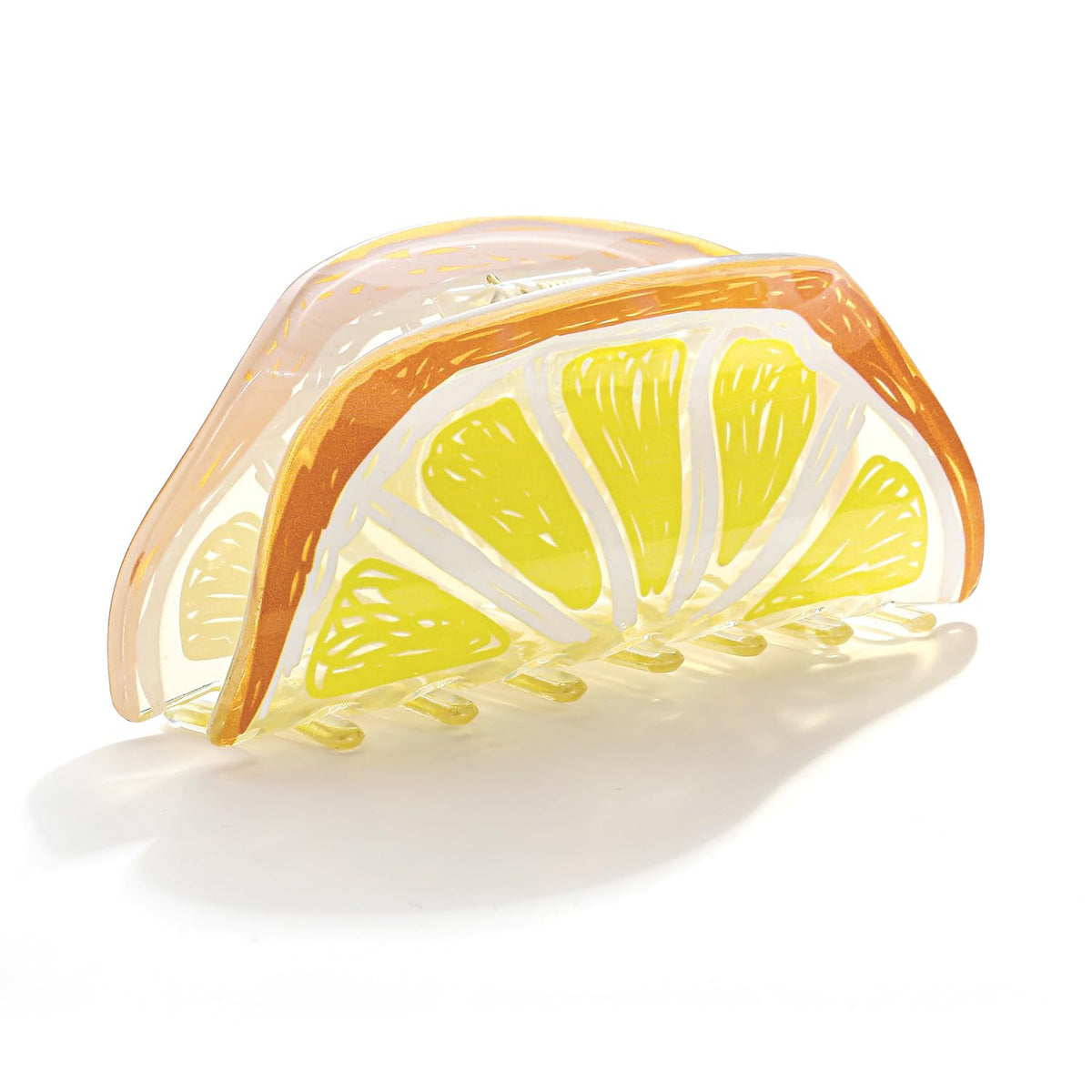 TOVABA Lemon Shape Hair Clips - Cute Medium Trendy Hair Accessories for Women Strong Hold Claw Clips for Thick or Thin Hair