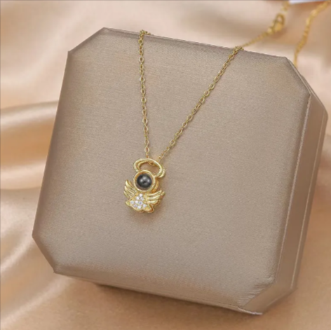 100 Languages Angel Projection Necklace