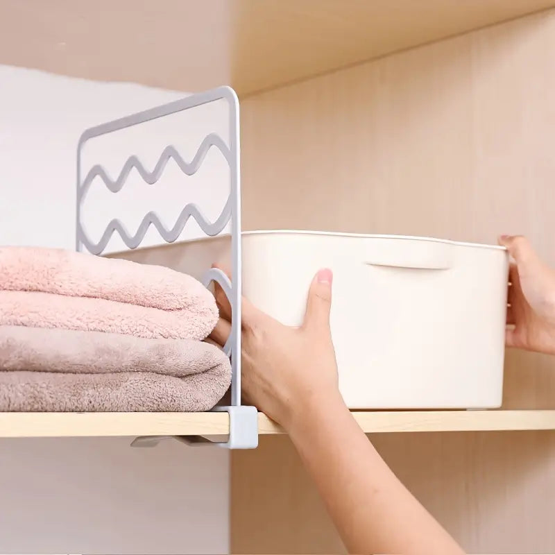 1pc Layered Wardrobe Storage Organizer Divider Shelves