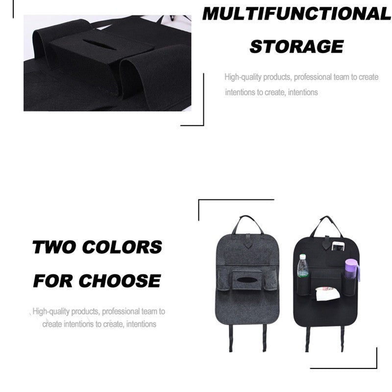 Car Seat Cover with Backrest Storage Bag