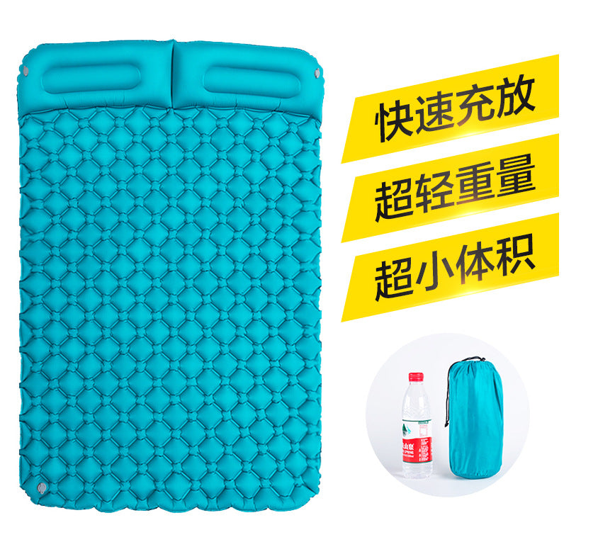 Inflatable Double Camping Mattress with Built-in Pump