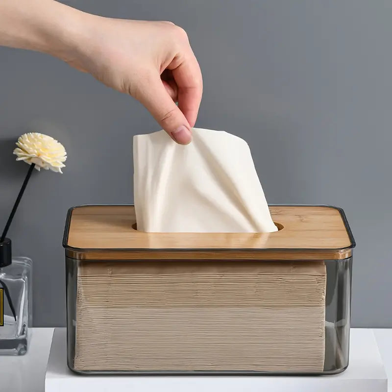 Transparent Tissue Box Holder for Home and Office
