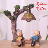 Creative Elderly Couple Figurine for Home Decor Gift