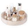 Anyoifax 360 Rotating Makeup Organizer Perfume Tray Skincare Holder Spinning Cosmetic Storage Bathroom Countertop Organizer Lazy Susan Turntable for Dresser Vanity Kitchen Large Beige