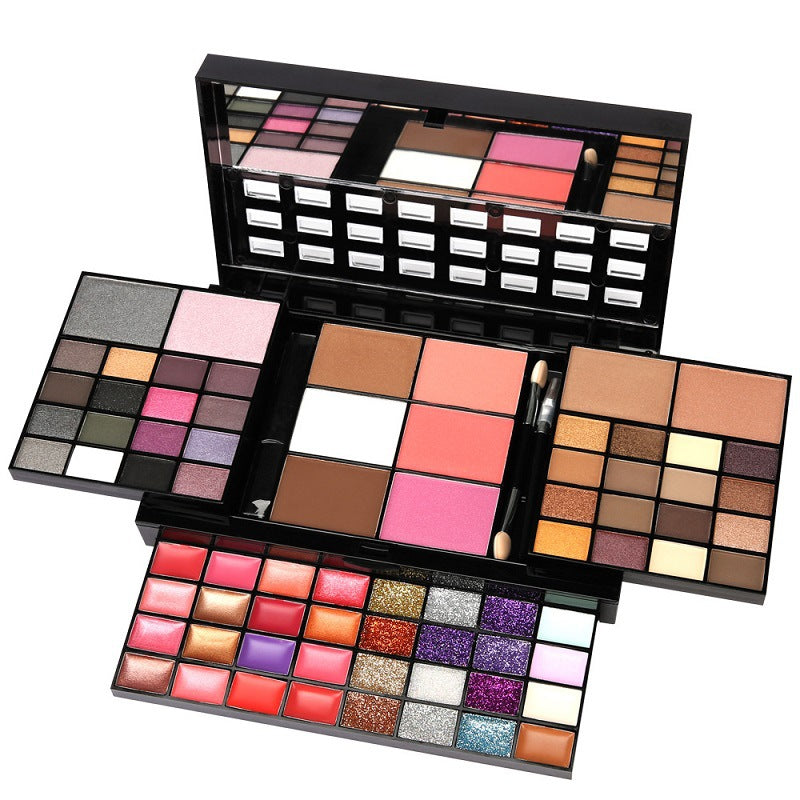 74-Color Makeup Palette Set with Eyeshadow and Highlighter