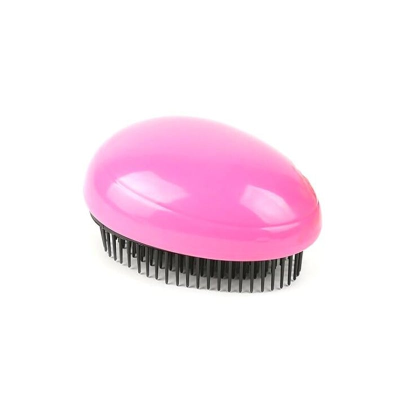 Smooth Black Plastic Egg Massage Hair Comb