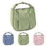 Yvey Travel Makeup Bags Large Capacity Cosmetic Bags with Handle Design Large Wide-open Pouch for Women Purse for Toiletries Accessories Brushes Travel Cosmetic Organizer Bag (Green)