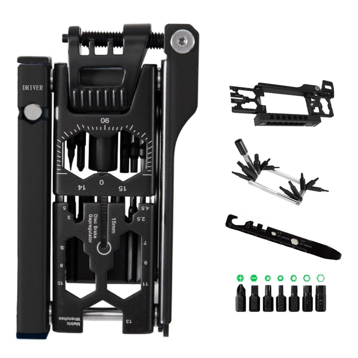 38 in 1 Bike Multi Tool Kit Bike Multitool Repair Kit with Torx/Hex/Spoke Wrench & Screwdriver & Chain Breaker & Tire Lever Tool Portable Bicycle Tools Accessories for Road Mountain Cycling