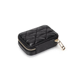 Square Travel Leather Makeup Organizer with Mirror