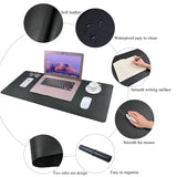 PU Leather Desk Pad Organizer - 31" x 13" Waterproof