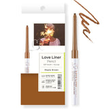 MSH Love Liner Quick Dry Pencil Eyeliner Smudge-Proof & Waterproof Japanese Eye Makeup for Sensitive Eyes w/Beauty Serum 0.7 Oz/20g Maple Brown