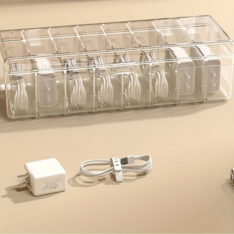 Desktop Cable Organizer and Charger Storage Box