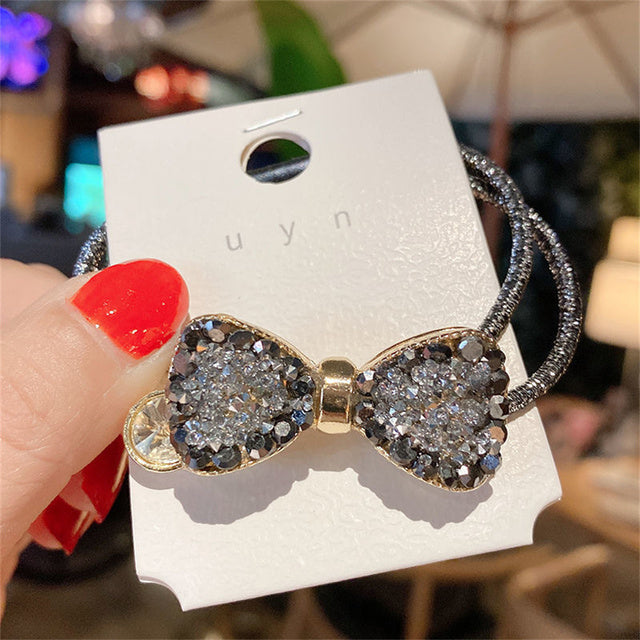 New Hair Accessories - Imitation Diamond Bow Headband