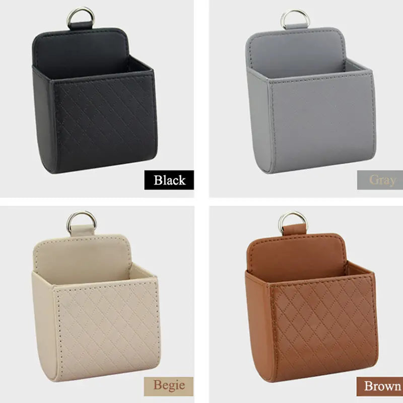 Leather Multifunctional Storage Box for Car Air Vents