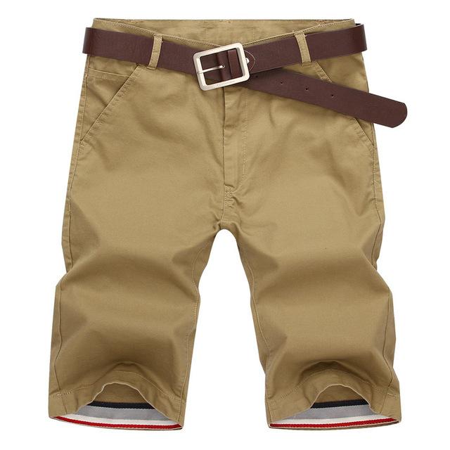 Men's Casual Solid Color Cotton-Linen Shorts