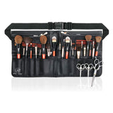 Beautybaby Artist Professional Makeup Brush Waist Bag Cosmetic Portable Multi Pockets Bag with Belt Strap Black