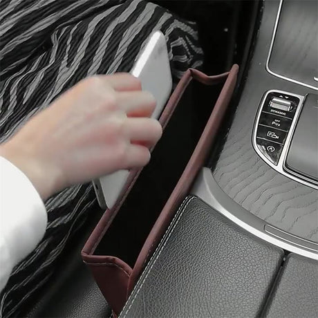 PU Leather Car Console Side Seat Gap Filler Organizer