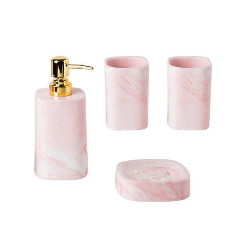 Nordic Ceramic Bathroom Accessory Set (4 Pieces)