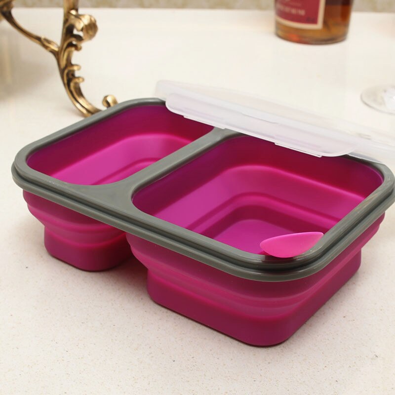 Rectangular Food Storage Container with 2 Compartments