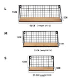 Japanese Style Wall-Mounted Iron Storage Basket