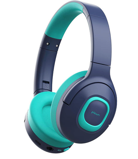 Picun E5 Kids Bluetooth Headphones with Microphone Foldable Kids Wireless Headphones with Volume Limit 85dB/93dB Bluetooth 5.3 Sharing Function Over-Ear Toddler Headphones for School/iPad/Tablet