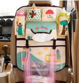 Car Seat Back Organizer with Japanese Cartoon Design